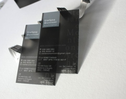clear business cards x architect